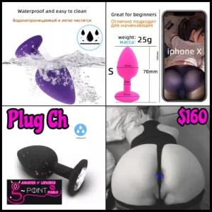 Plug silicona Morado y fucsia chico