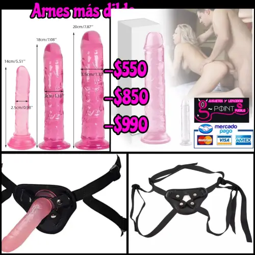 Arnes mas 3 dildos gel ch m L