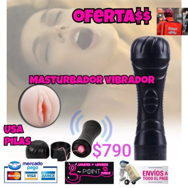 Masturbador Con Vibración Usa Pilas Oferta