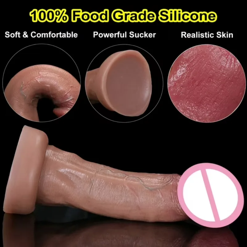 Dildo consolador sexual de silicona médica grado alimenticio con textura realista y ventosa, disponible en sex shop Puebla