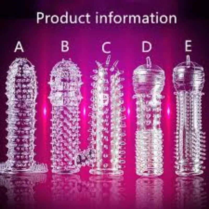 Fundas para Pene Texturizadas - Extensiones de Cristal | Puebla Fundas para pene texturizadas transparentes con diseños diversos, extensiones sexuales de silicona médica en Puebla